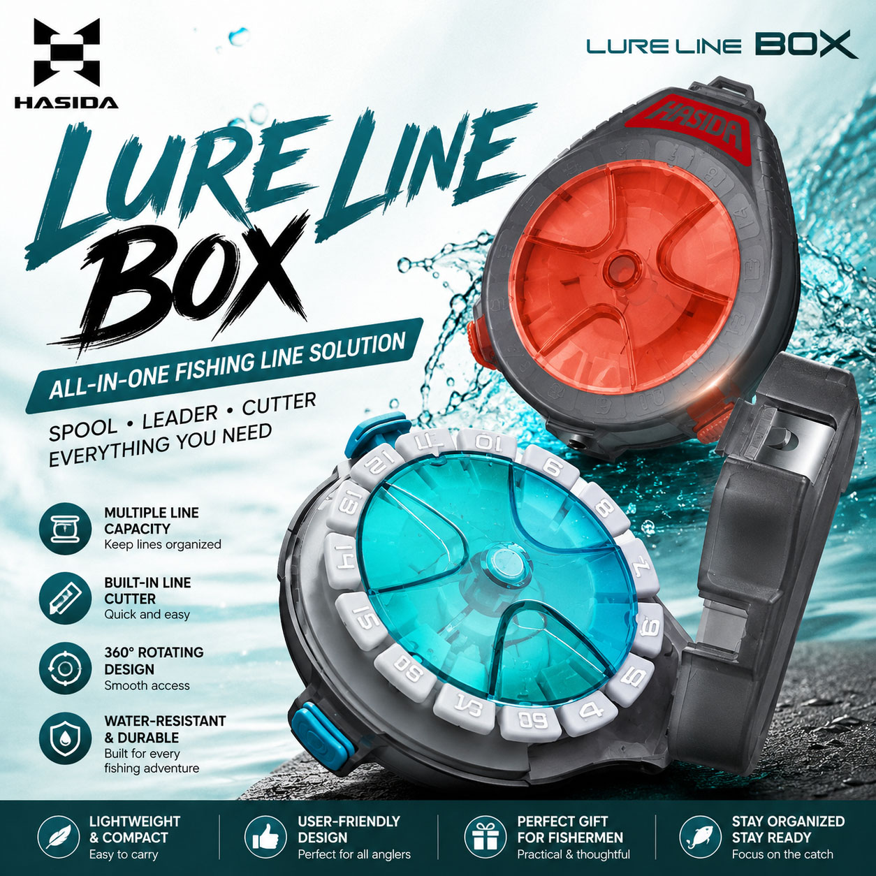 Fishing Line Dispenser - HASIDA Alt Hat Kutusu Olta Takımı
